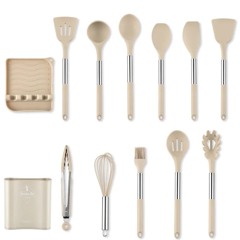 13 pièces d'ustensiles silicone