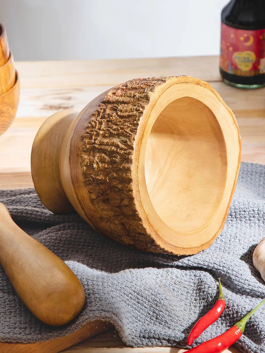 mortier et pilon bois