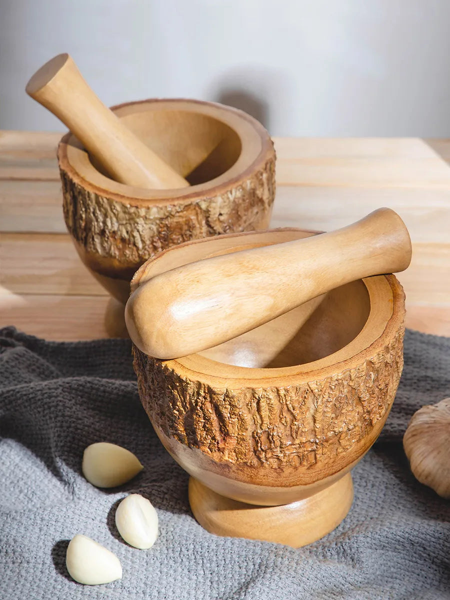 mortier et pilon bois