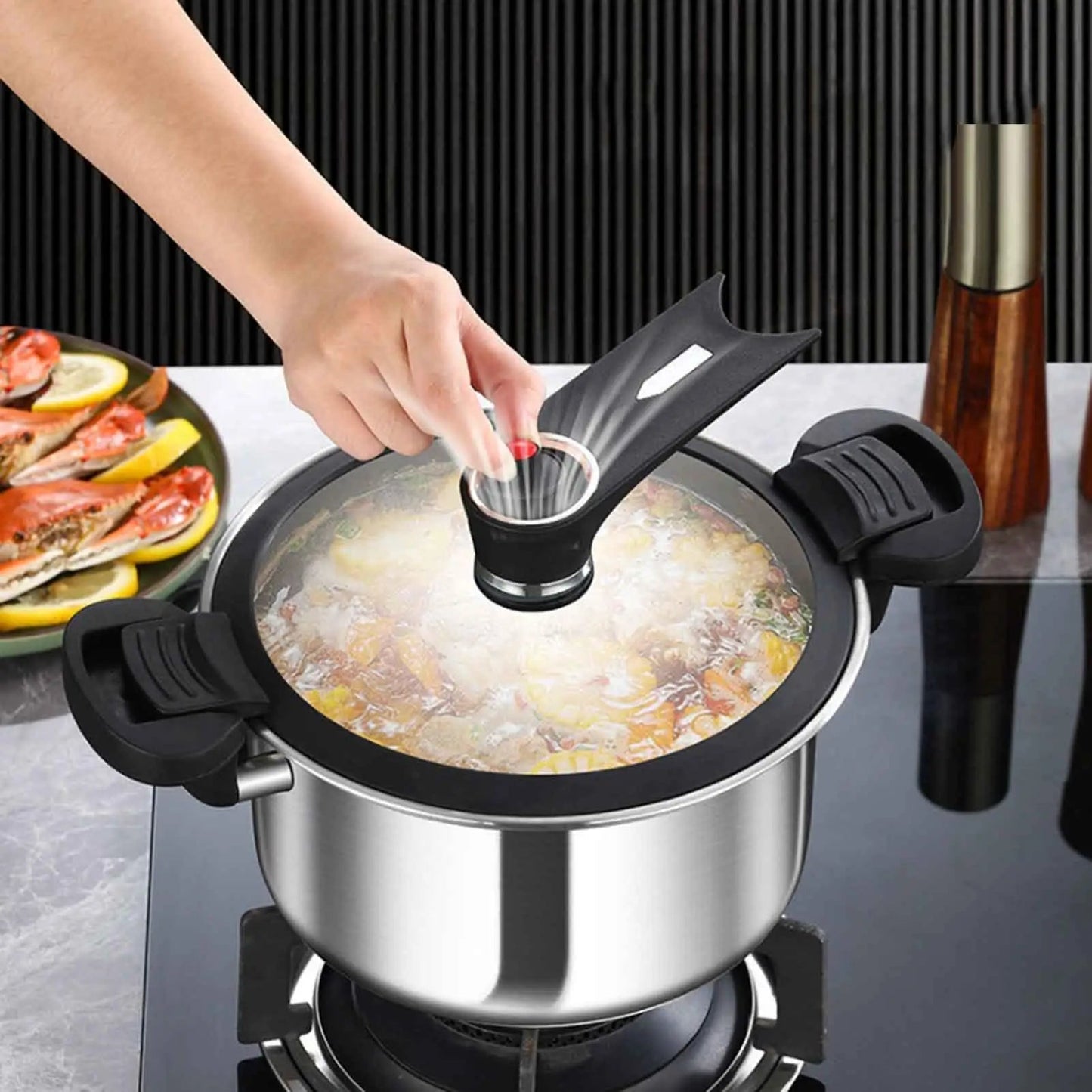 autocuiseur inox ergonomique à basse pression - Prati - Kitchen