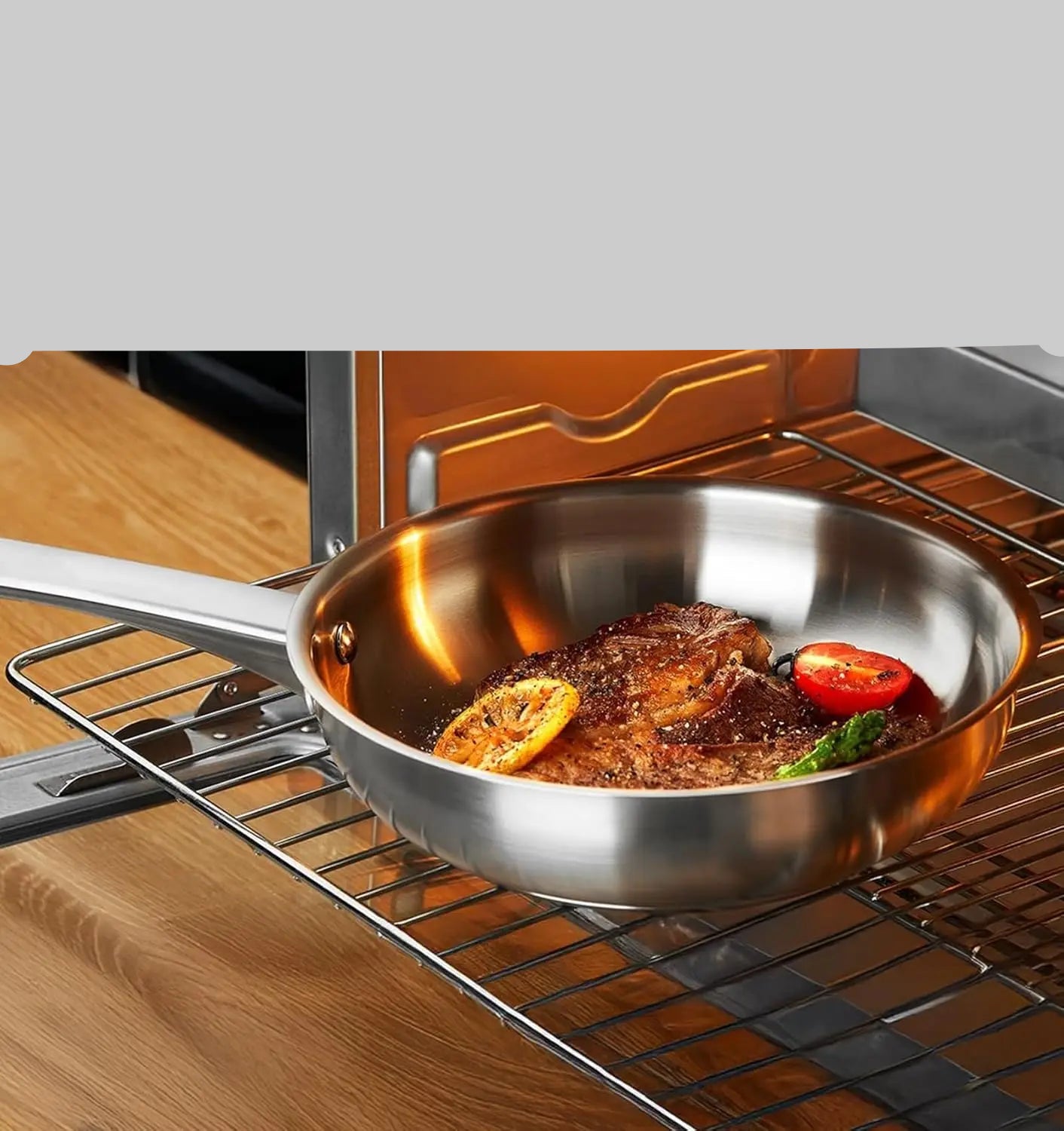 Batterie de Cuisine 10 Pièces en Acier Inoxydable (Inox 18/10) - Induction et tous Feux - Va au Four - Prati - Kitchen