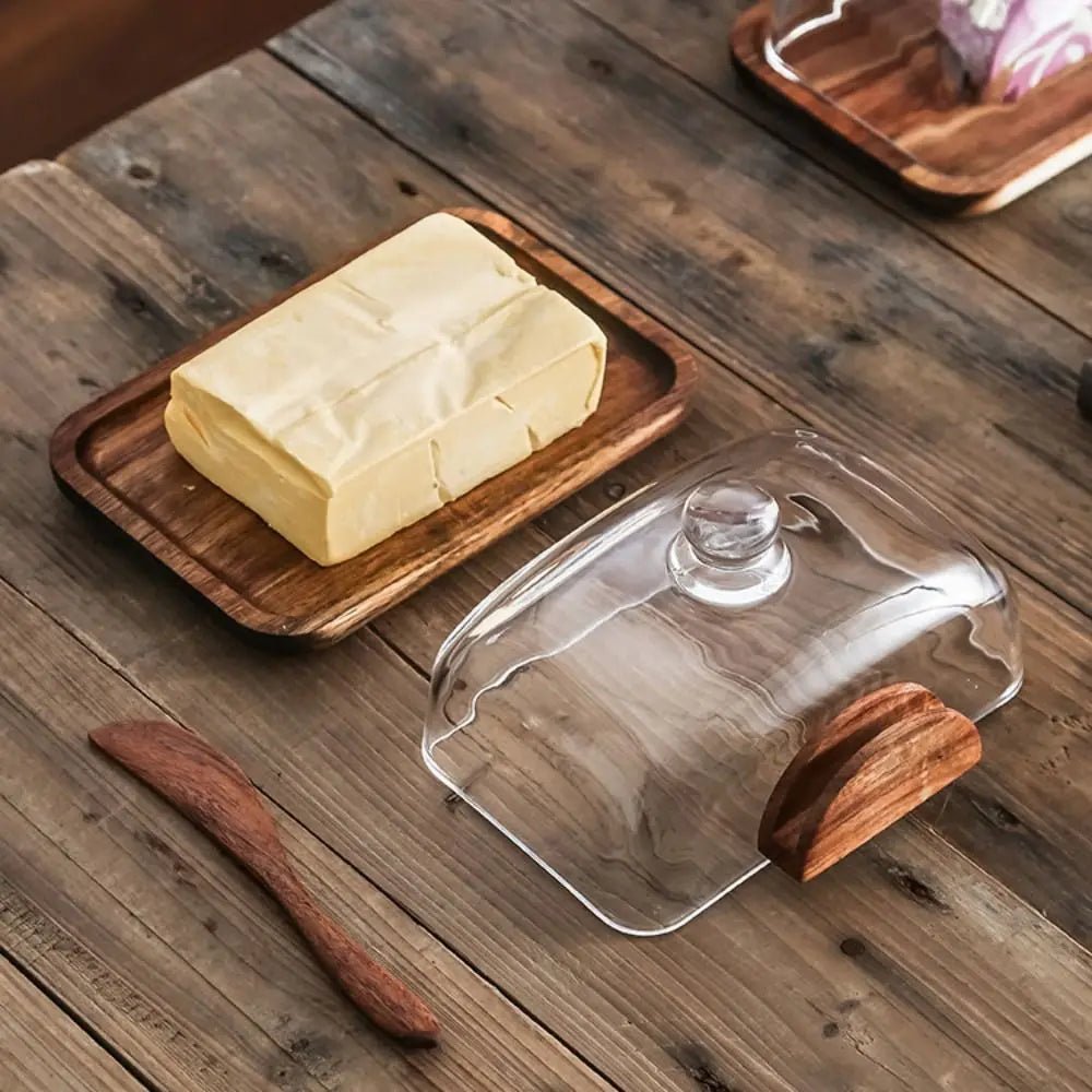 Beurrier Design Cloche en Verre et Socle en Bois - Prati - Kitchen
