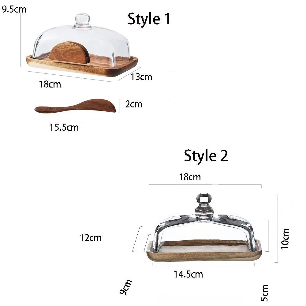 Beurrier Design Cloche en Verre et Socle en Bois - Prati - Kitchen
