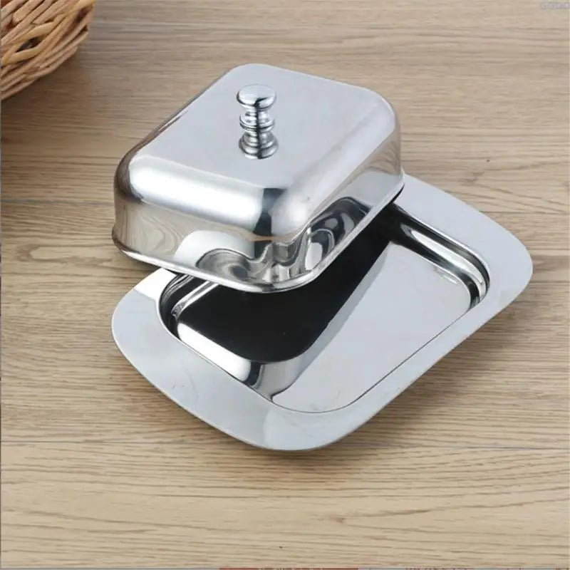 beurrier en acier inoxydable massif | Plat à beurre Premium avec couvercle Ergonomique - Prati - Kitchen