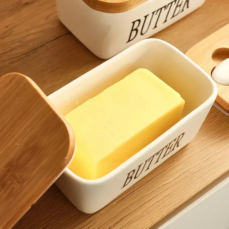 Beurrier en céramique avec couteau et couvercle hermétique - Prati - Kitchen