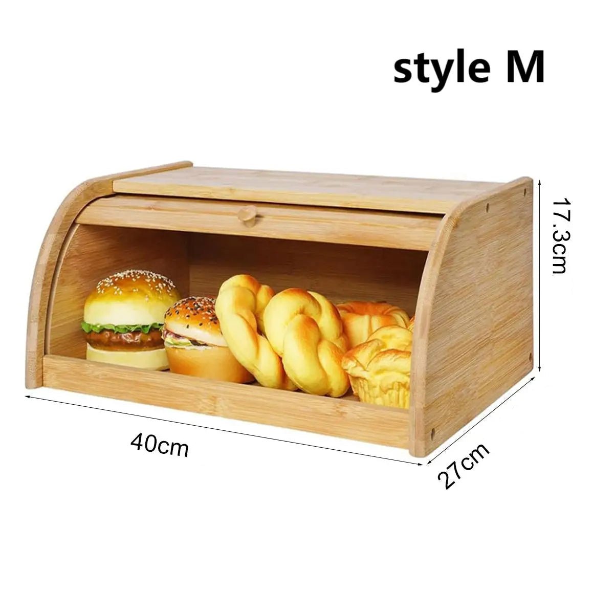 Boîte à Pain en Bambou avec Couvercle - Rangement Déco pour Comptoir Cuisine - Prati - Kitchen
