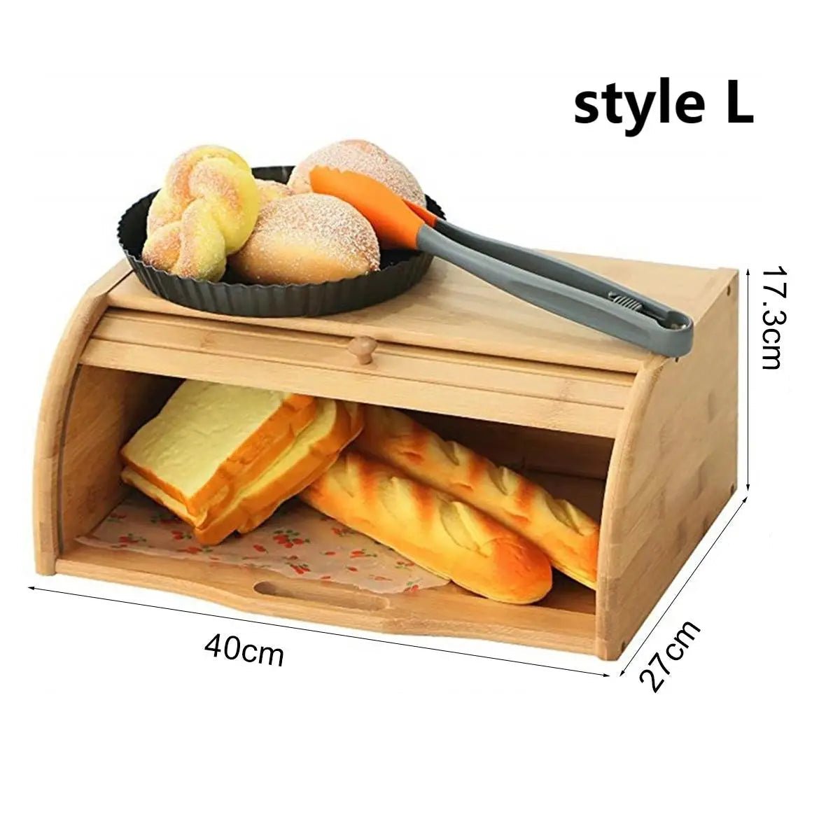 Boîte à Pain en Bambou avec Couvercle - Rangement Déco pour Comptoir Cuisine - Prati - Kitchen
