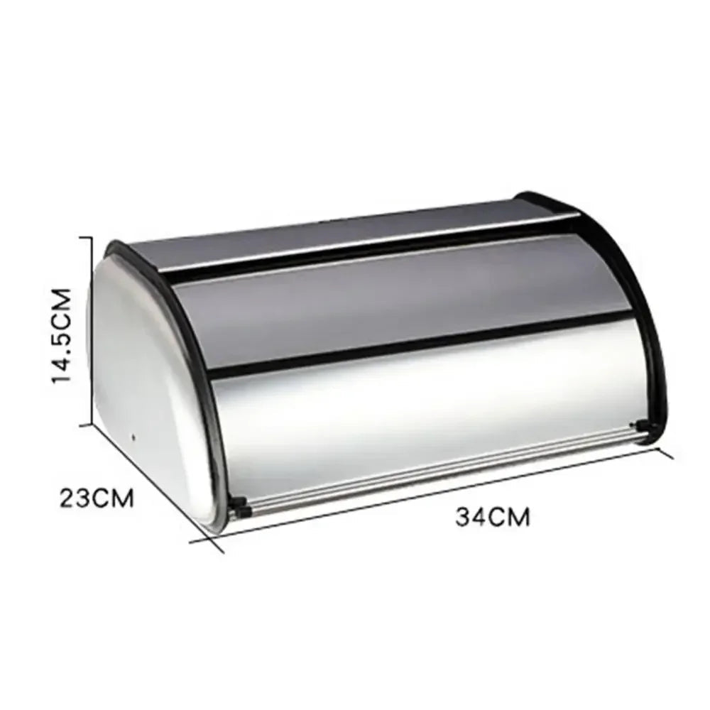 Boîte à pain Grande Capacité en Acier Inoxydable (Inox) - Pour Conserver la Fraîcheur du Pain et des Pâtisseries - Prati - Kitchen