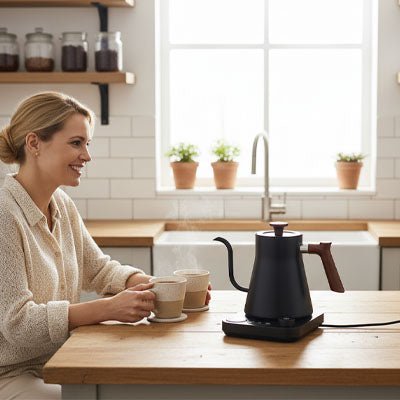 Bouilloire Électrique Intelligente 900 ml | Température Constante (Col de Cygne) pour Café et Lait en Poudre - Prati - Kitchen