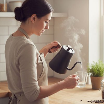 Bouilloire Électrique Intelligente 900 ml | Température Constante (Col de Cygne) pour Café et Lait en Poudre - Prati - Kitchen