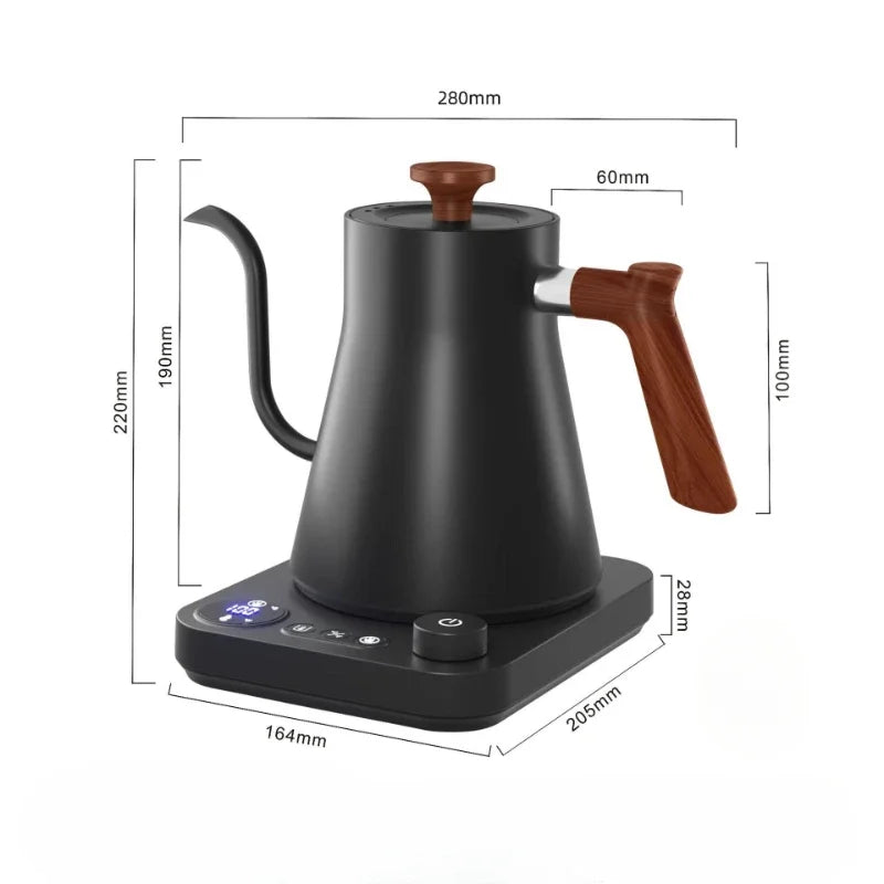 Bouilloire Électrique Intelligente 900 ml | Température Constante (Col de Cygne) pour Café et Lait en Poudre - Prati - Kitchen