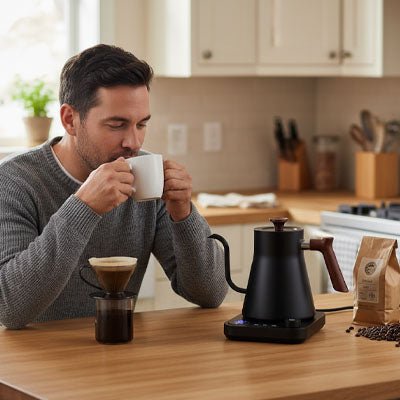 Bouilloire Électrique Intelligente 900 ml | Température Constante (Col de Cygne) pour Café et Lait en Poudre - Prati - Kitchen