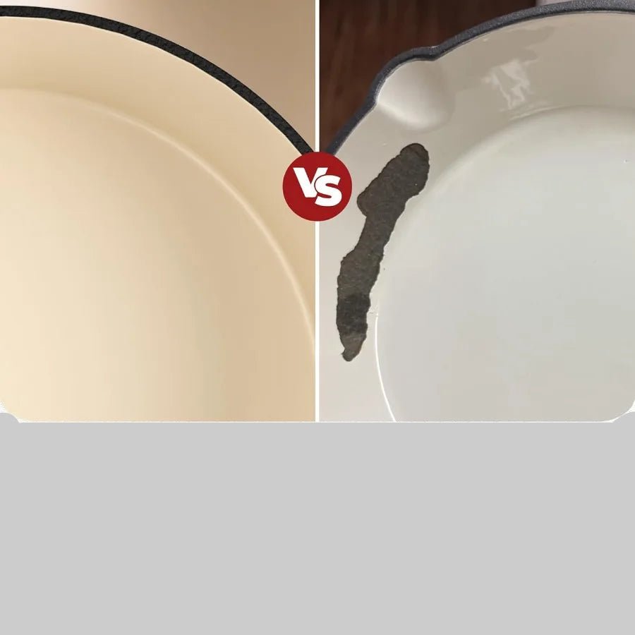 cocotte en fonte émaillée avec intérieur blanc cassé brillant - lot de 7 pièces - Prati - Kitchen
