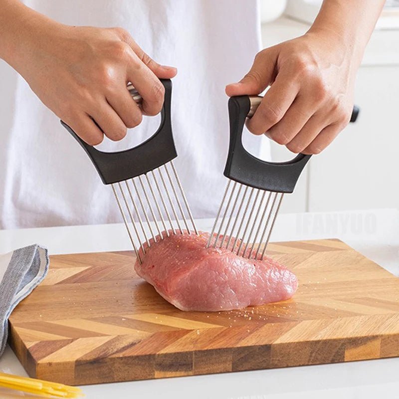 coupe - oignons manuel Pro 4 - en - 1 acier inoxydable | Hachoir, Attendrisseur à viande et Griffe - Prati - Kitchen