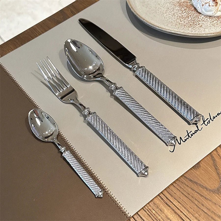 couverts de table vintage en Argent et Acier Inoxydable 18/10 | 16 pièces - Prati - Kitchen