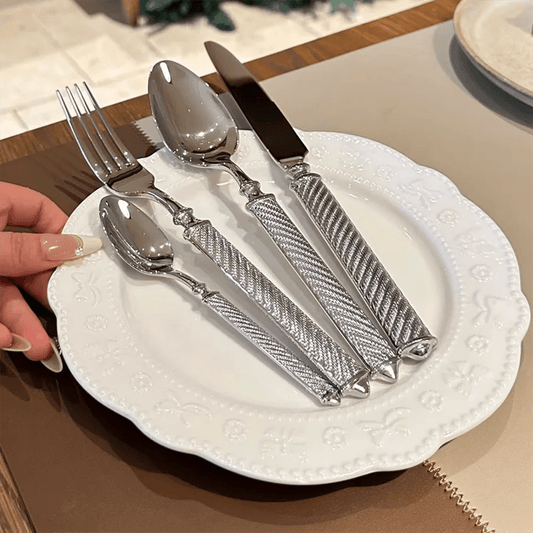 couverts de table vintage en Argent et Acier Inoxydable 18/10 | 16 pièces - Prati - Kitchen