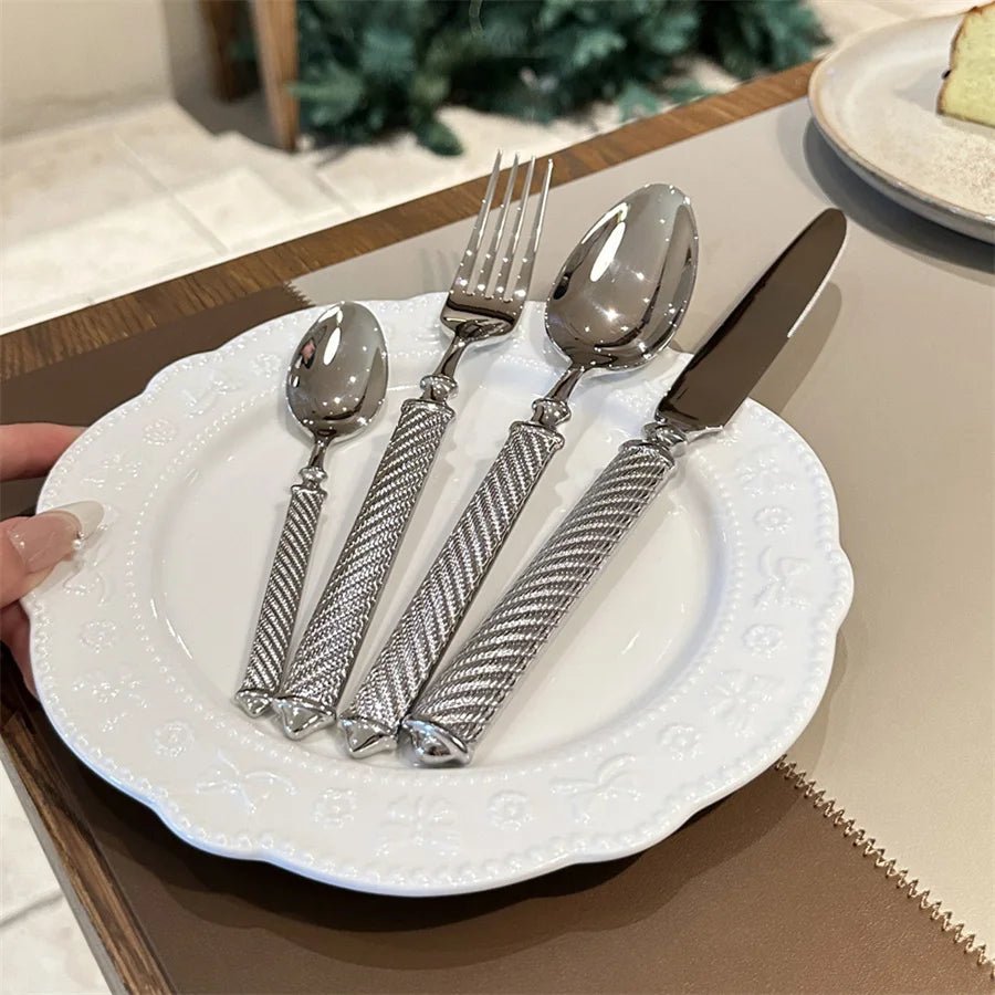 couverts de table vintage en Argent et Acier Inoxydable 18/10 | 16 pièces - Prati - Kitchen