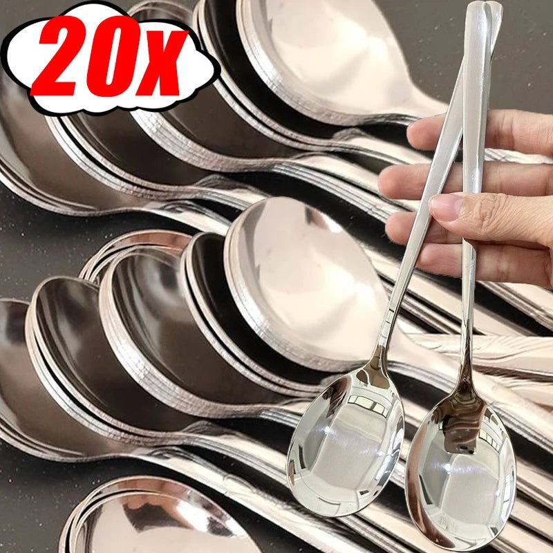 cuillère à soupe à long manche en acier inoxydable - lot de 20 - Prati - Kitchen