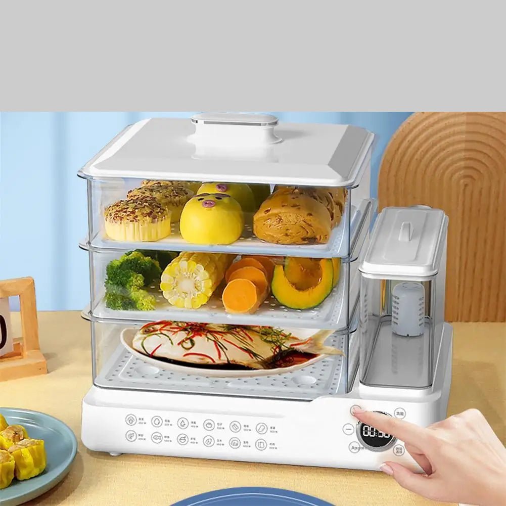 cuiseur vapeur électrique intelligent 3 compartiments - cuisine saine et rapide - Prati - Kitchen