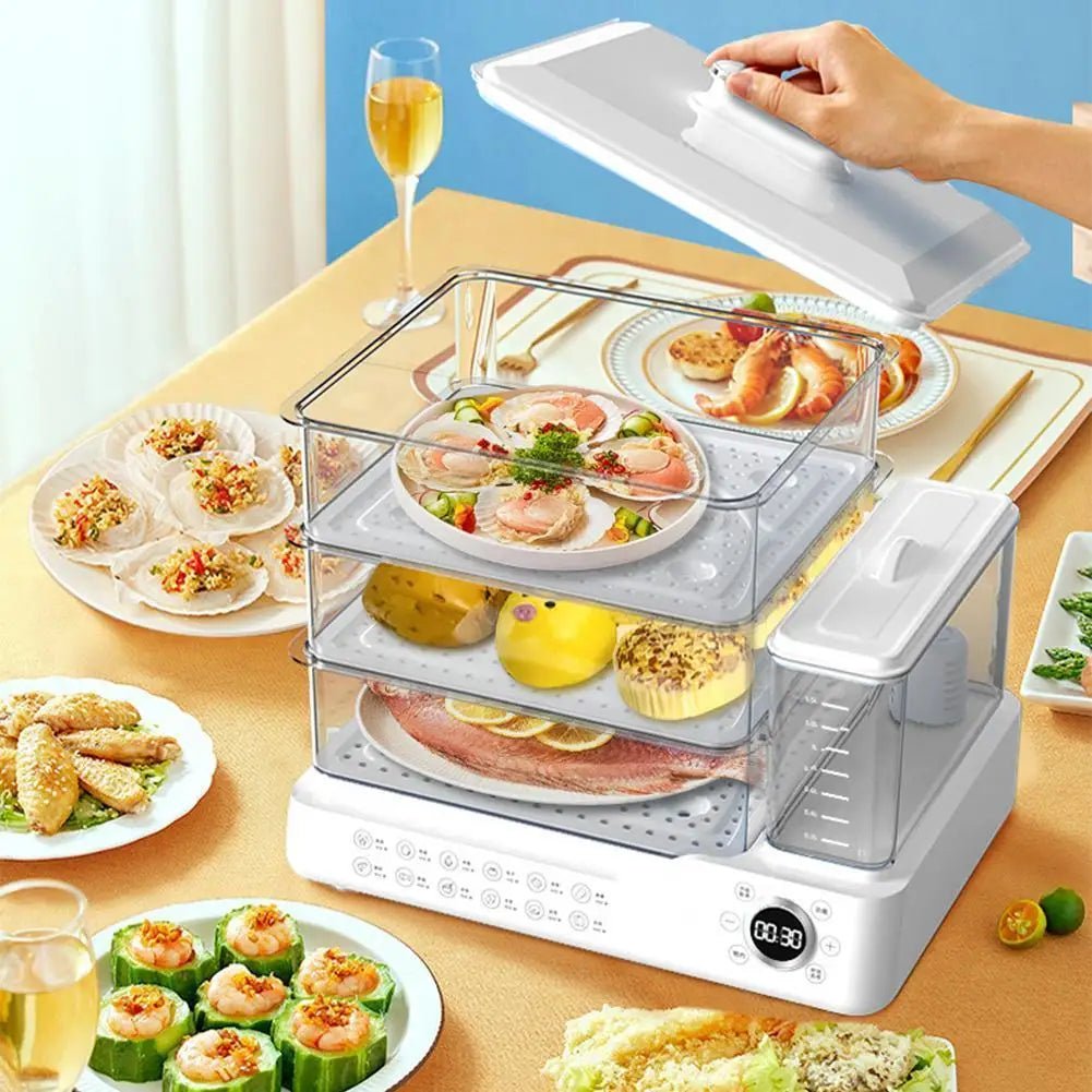cuiseur vapeur électrique intelligent 3 compartiments - cuisine saine et rapide - Prati - Kitchen