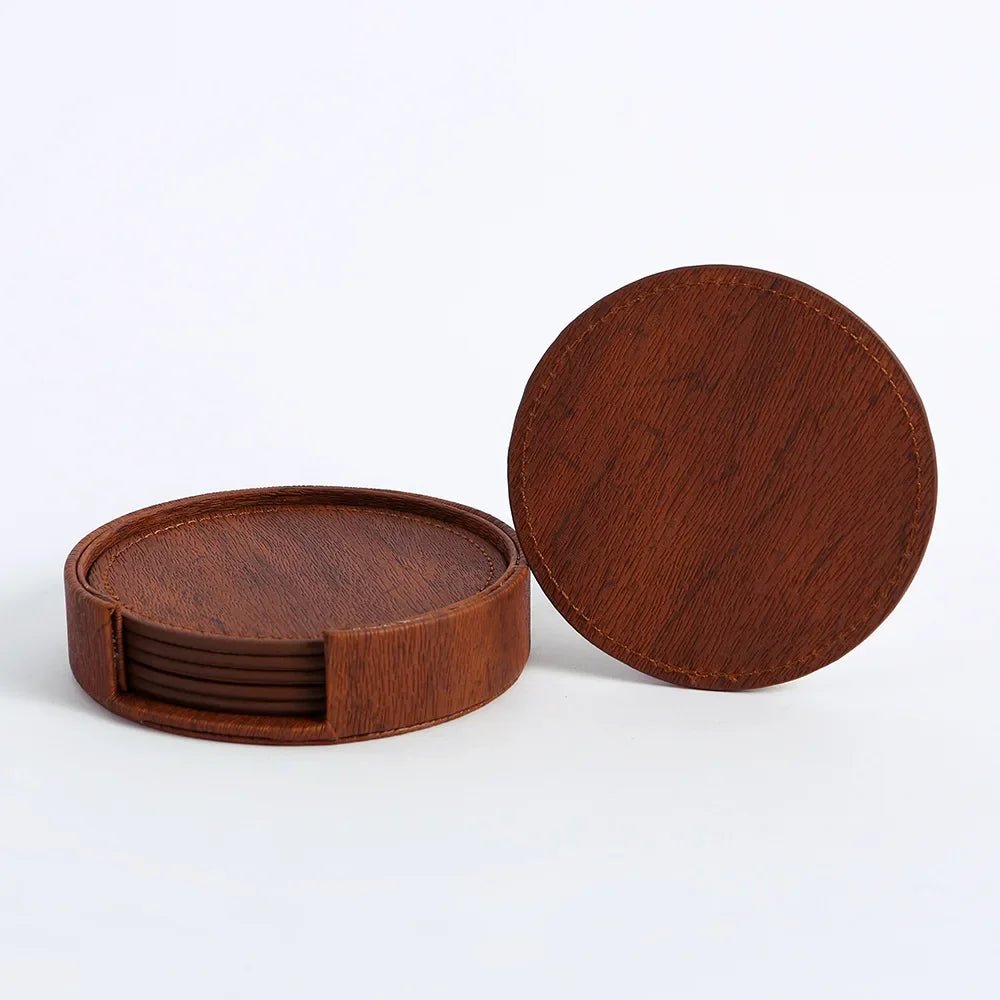 dessous de verre en cuir Grain de bois - Prati - Kitchen