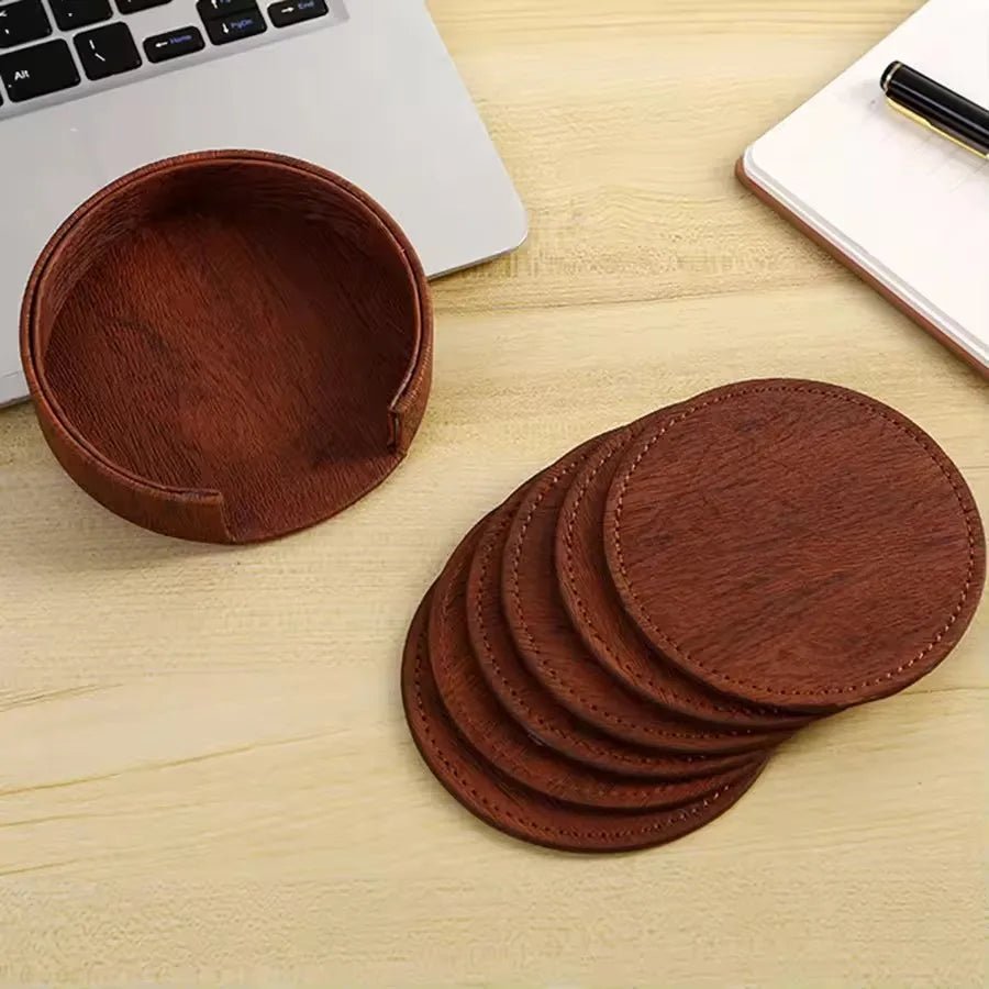 dessous de verre en cuir Grain de bois - Prati - Kitchen
