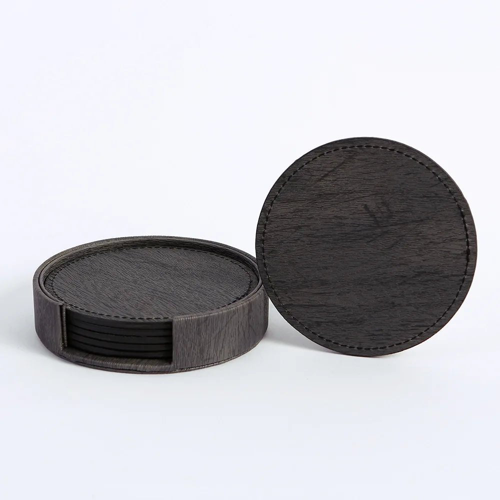 dessous de verre en cuir Grain de bois - Prati - Kitchen