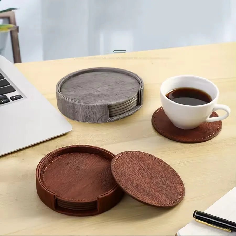 dessous de verre en cuir Grain de bois - Prati - Kitchen