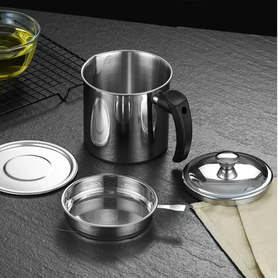 Filtre à huile de friture réutilisable en acier inoxydable avec crépine fine - Prati - Kitchen