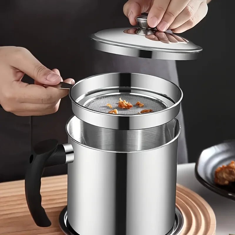 Filtre à huile de friture réutilisable en acier inoxydable avec crépine fine - Prati - Kitchen