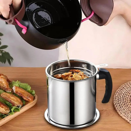 Filtre à huile de friture réutilisable en acier inoxydable avec crépine fine - Prati - Kitchen