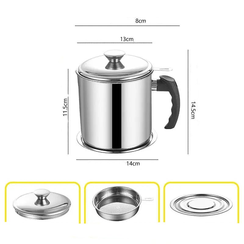 Filtre à huile de friture réutilisable en acier inoxydable avec crépine fine - Prati - Kitchen