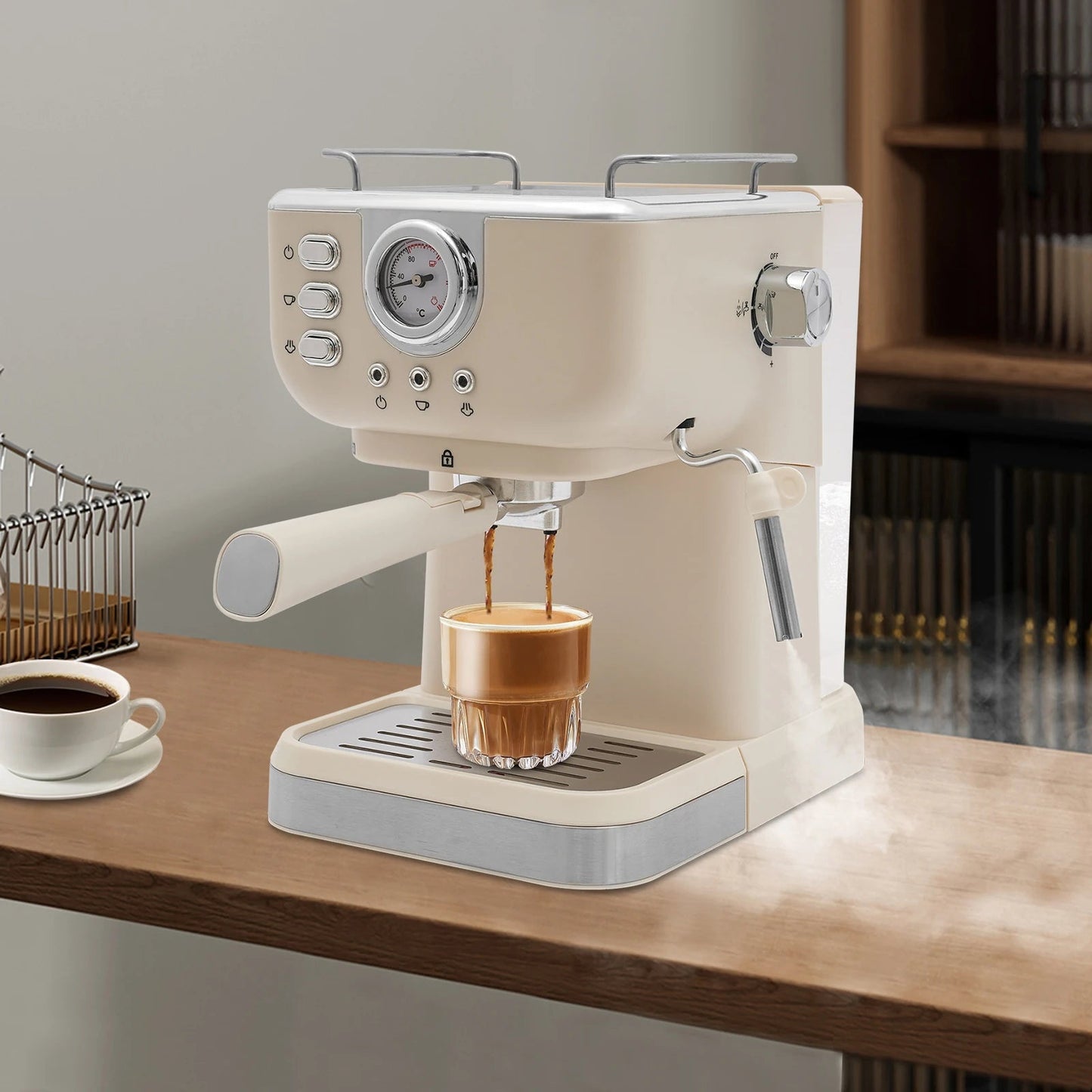 machine- à- café- expresso- professionnelle- design- italien- 15- bars - pour- un- café- parfait : montrant- ces- fonctions
