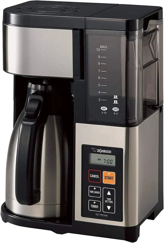 machine à café filtres automatique 10 tasses - Design en acier inoxydable noir - Prati - Kitchen