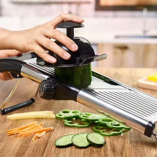 mandoline de cuisine Professionnelle Réglable INOX - Coupe Légumes Multi - Lames Sécurisée - Prati - Kitchen