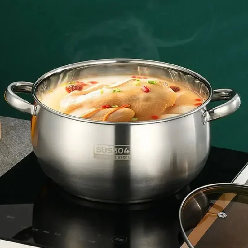 Marmite Faitout Inox 2,2 L (Ø 23,2 cm) avec Couvercle – Polyvalent Soupe, Sauce et Vapeur - Prati - Kitchen