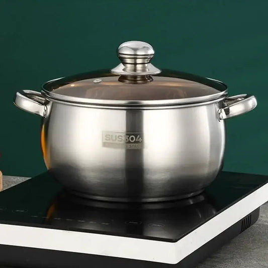 Marmite Faitout Inox 2,2 L (Ø 23,2 cm) avec Couvercle – Polyvalent Soupe, Sauce et Vapeur - Prati - Kitchen