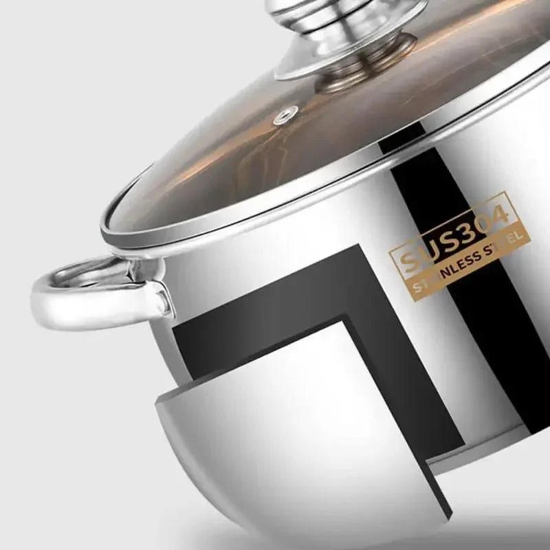 Marmite Faitout Inox 2,2 L (Ø 23,2 cm) avec Couvercle – Polyvalent Soupe, Sauce et Vapeur - Prati - Kitchen