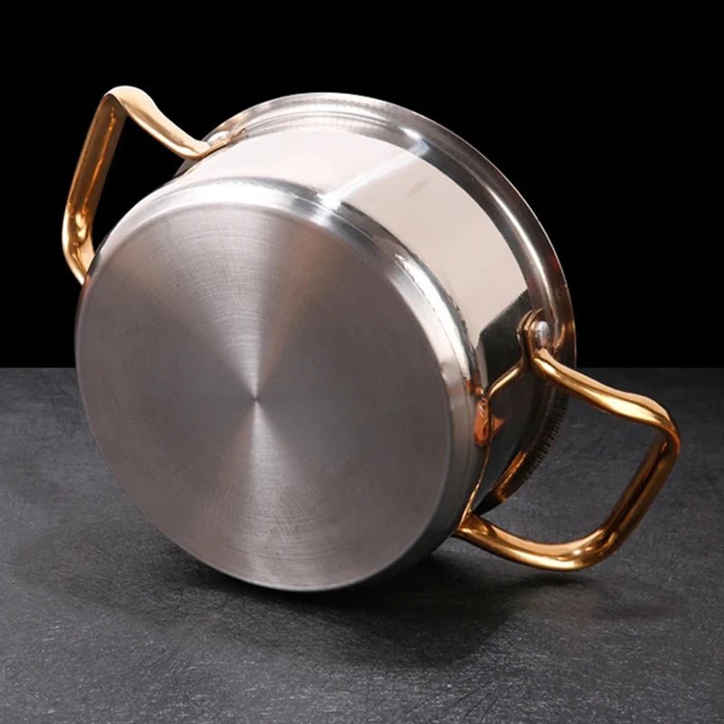 Marmite Inox 18/10 Antiadhésive "Nid d'Abeille" – Tous Feux (Induction/Gaz) – Couvercle Inclus - Prati - Kitchen