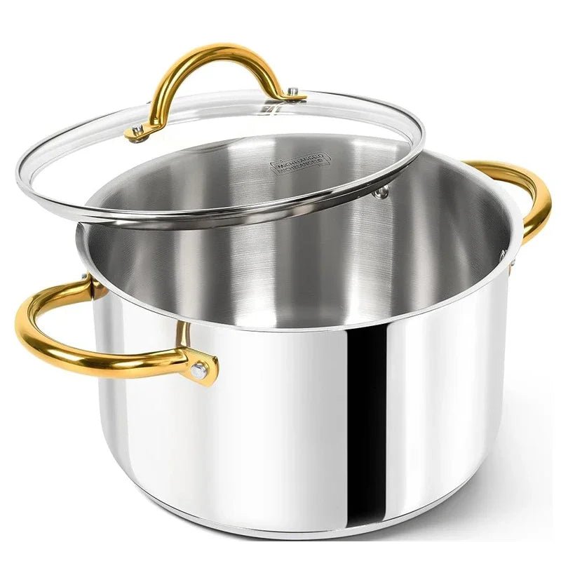 Marmite Inox MICHELANGELO Pro (Jusqu'à 9,5 L) – Tous Feux et Four – Double Poignée, Couvercle - Prati - Kitchen
