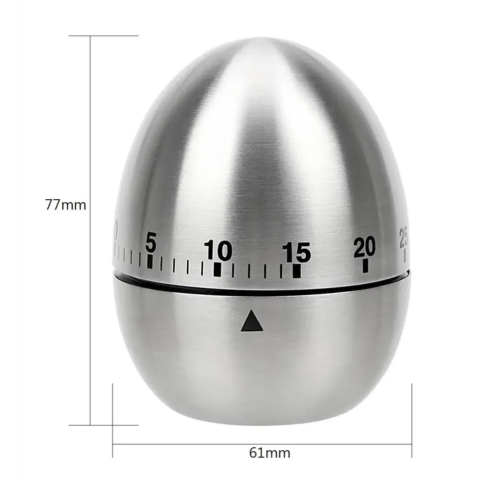 Minuterie de Cuisine Mécanique en Acier Inoxydable 60 minutes | Chronomètre de Cuisson Professionnel sans piles | Outil de Pâtisserie. - Prati - Kitchen