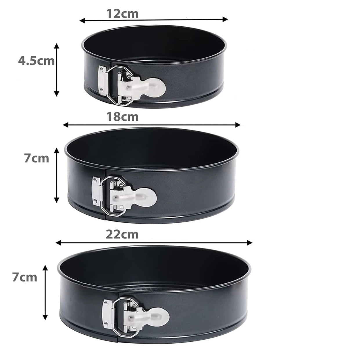 Moule à Gâteau Rond à Fond Amovible Antiadhésif | Moule en Métal (Fer) étanche - Prati - Kitchen