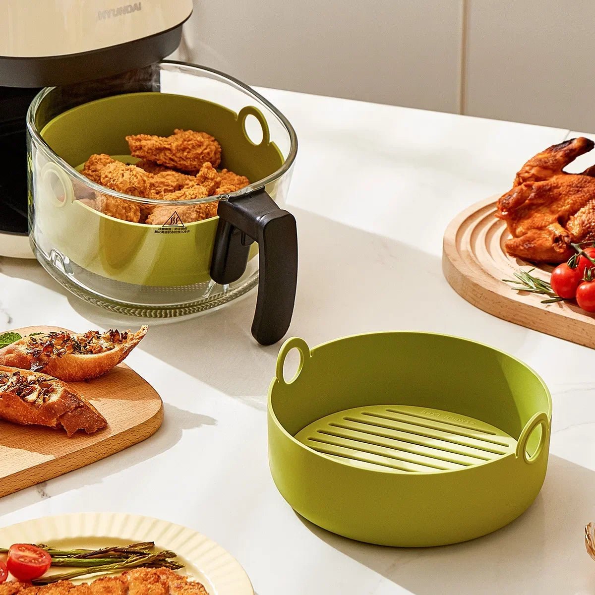 Moule Silicone Réutilisable Air Fryer Antiadhésif | Rond et Platine - Prati - Kitchen