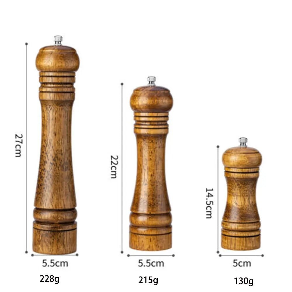moulin- sel- poivre- bois- à- tige- inox : ces- dimensions