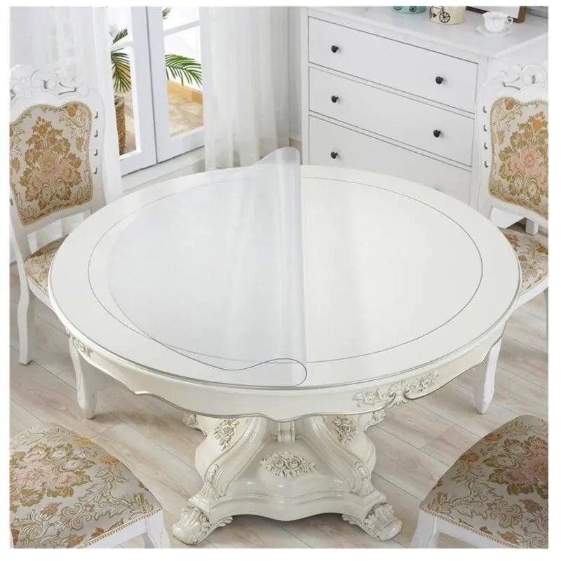 Nappe de Protection de Table Transparente (1.0 mm) en PVC Souple | Imperméable et Anti - Rayures - Prati - Kitchen