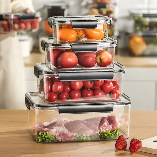 Organisateur Frigo Empilable avec Couvercles Scellés (Lot de 4) - Prati - Kitchen