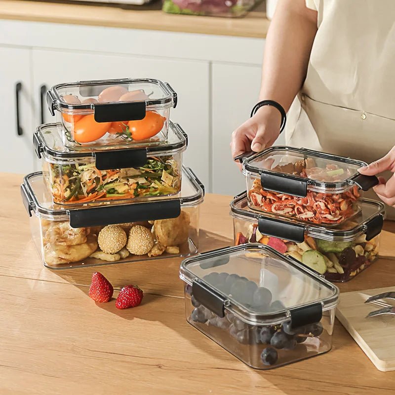 Organisateur Frigo Empilable avec Couvercles Scellés (Lot de 4) - Prati - Kitchen
