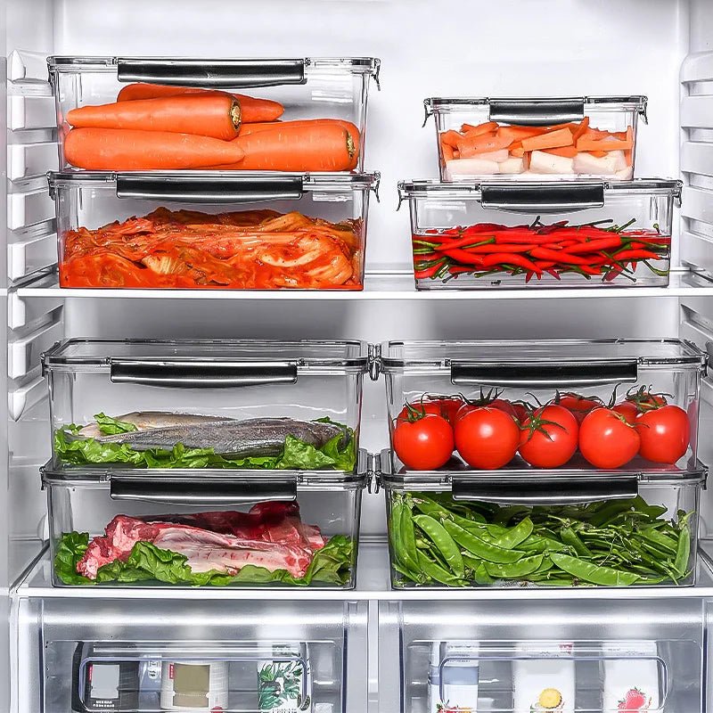 Organisateur Frigo Empilable avec Couvercles Scellés (Lot de 4) - Prati - Kitchen
