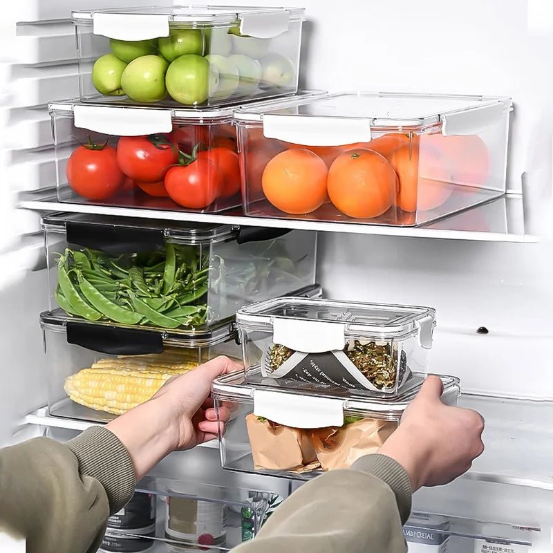 Organisateur Frigo Empilable avec Couvercles Scellés (Lot de 4) - Prati - Kitchen