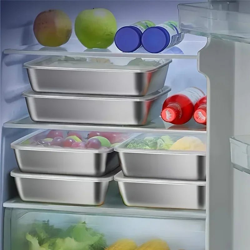 Organisateur Frigo et Réfrigérateur en Acier Inoxydable Lot de 10 - Prati - Kitchen